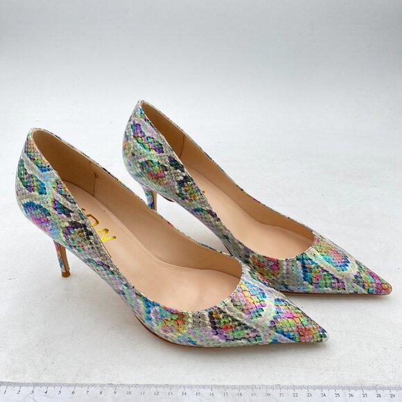 YDN Multicolor Snakeskin Heels - Picture 3 of 7